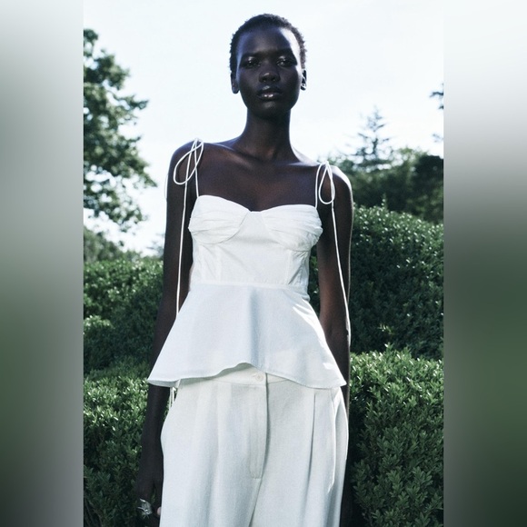 🦋 Bloggers Favorite 🦋 Zara ZW Collection Corset Bustier Top Size L - Picture 10 of 16